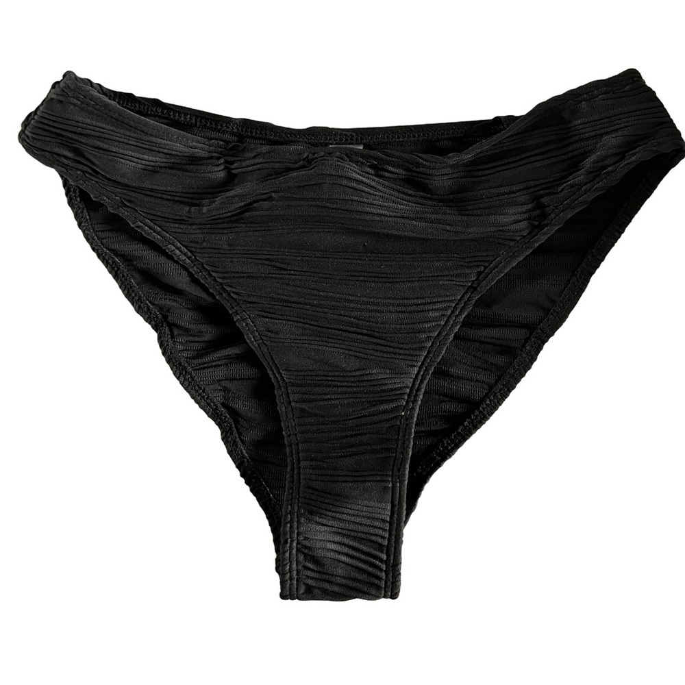 Black Ruched Push Up High Waisted Bikini Set - Picture 3 of 11